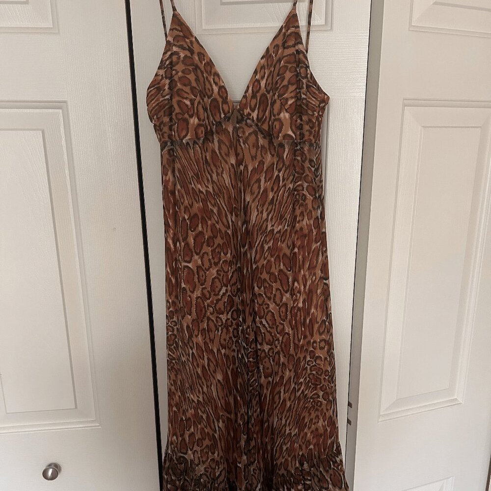 Maxi animal print dress